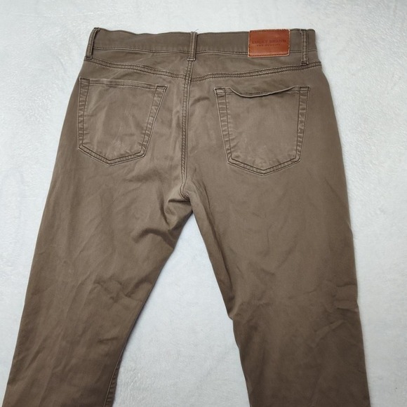 Lucky Brand Pants Mens 32x32 Brown 121 Slim Straight Chino Stretch Cotton - Picture 4 of 12